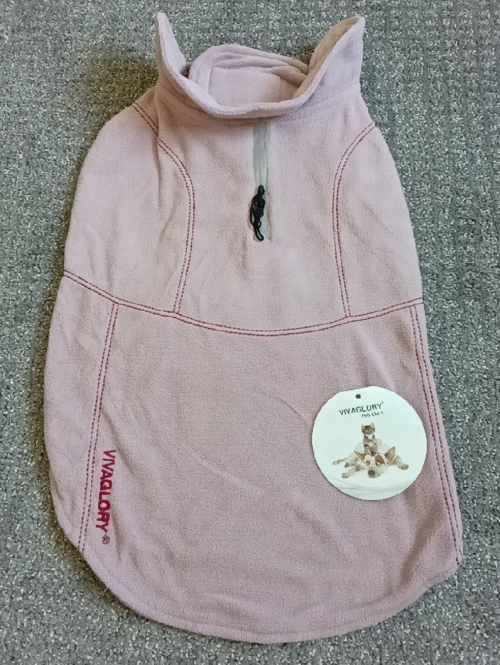 Pink Fleece Pet 🐶 Dog Jacket Vest Size L